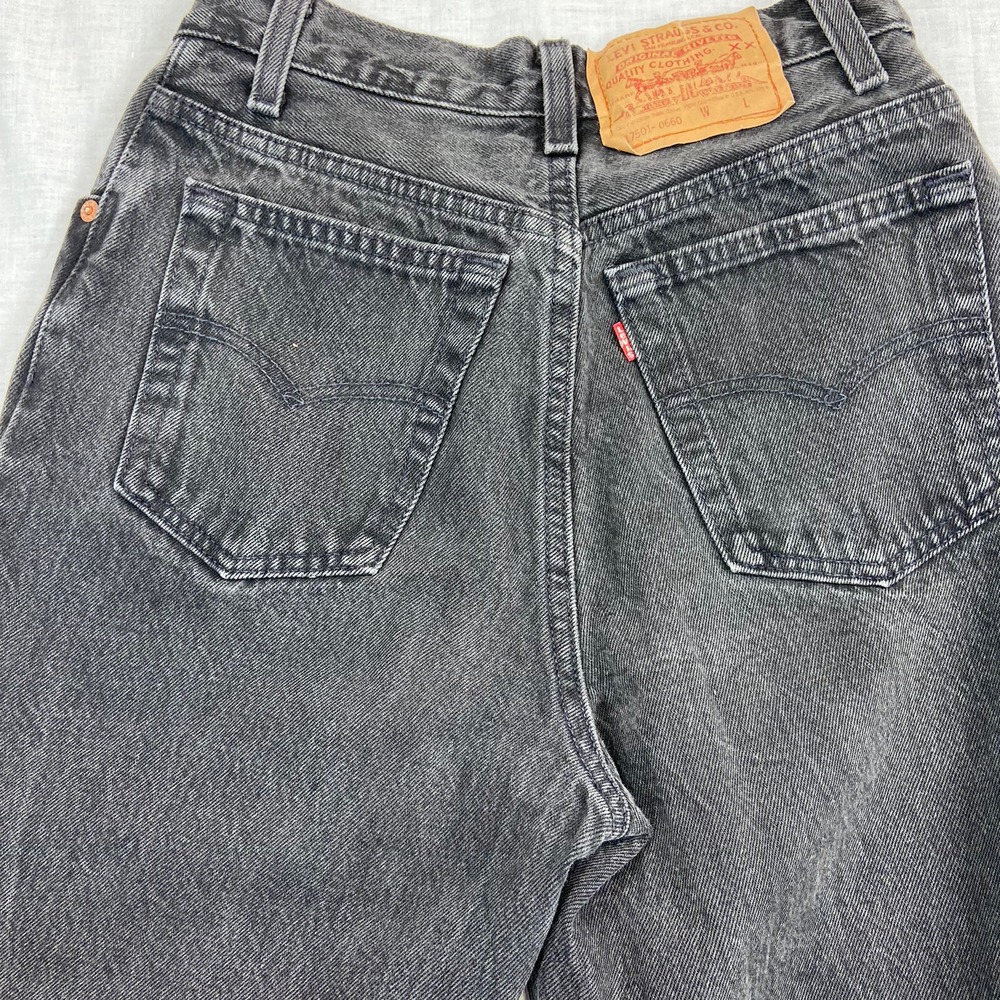 Vintage Levis 17501 Black 26x27 (7M)‎ Jeans High Waisted Custom USA Made - Picture 7 of 11